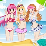 เกมส์แต่งตัวไปทะเล Beach Girl Dress Up