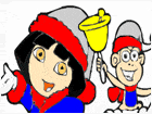 เกมส์ระบายสีดอร่าวันคริสมาสต์ Dora Christmas Coloring Game