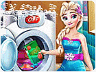 เกมส์เจ้าหญิงเอลซ่าซักเสื้อผ้า Elsa Laundry Day Game