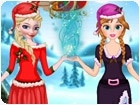 เกมส์แต่งตัวเอลซ่าแอนนาคริสต์มาส Elsa and Anna helping Santa