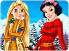 เกมส์แต่งตัวราพันเซลกับสโนว์ไวท์ Rapunzel And Snow White Winter Holiday Game