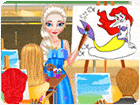 เกมส์เอลซ่าเป็นครูสอนวาดรูประบายสี Art Teacher Elsa Game
