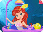 เกมส์อาบน้ำให้นางเงือกแอเรียลตัวน้อยน่ารัก Baby Ariel Shower Fun Game