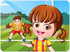 เกมส์แต่งตัวสาวน้อยเป็นนักฟุตบอล Baby Hazel Football Player Dressup Game