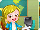 เกมส์แต่งตัวสาวน้อยเป็นพนักงานต้อนรับ Baby Hazel Receptionist Dressup Game
