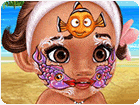 เกมส์แต่งหน้าหนูน้อยโมอาน่าแนวอาร์ท Baby Moana Face Art Game