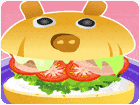 เกมส์ทำแฮมเบอร์เกอร์รูปหมู Cooking Pig Burger