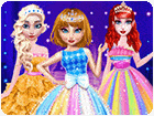 เกมส์แต่งตัวเจ้าหญิงดิสนีย์3คนเป็นบาร์บี้ Disney Princesses Barbie Show Game