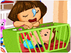 เกมส์ดอร่าแอบอู้เลี้ยงเด็กน้อย Dora Baby Caring Slacking Game