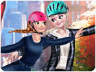 เกมส์เอลซ่ากับแอนนาไปเล่นโรลเลอร์สเก็ต Elsa And Anna Roller Skating Game
