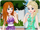 เกมส์แต่งตัวเอลซ่ากับแอนนาไปเที่ยวซัมเมอร์ Elsa And Anna Summer Matching Outfits Game