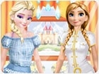 เกมส์แต่งตัวเอลซ่ากับอันนาในชุดทำงาน Elsa And Anna Work Dress Up