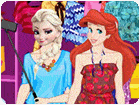เกมส์แต่งตัวเอลซ่ากับแอเรียลถ่ายรูปคู่เซลฟี่ Elsa And Ariel Selfie Style Game