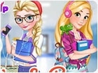 เกมส์แต่งตัวเอลซ่ากับราพันเซลไปเรียน Elsa And Rapunzel Highschool Outfit