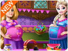 เกมส์แต่งตัวคอสตูมเจ้าหญิงตั้งท้อง Elsa And Rapunzel Pregnant Costumes