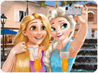 เกมส์แต่งตัวเอลซ่ากับราพันเซลถ่ายรูปเซลฟี่ Elsa And Rapunzel Selfie Time Game