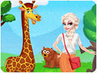 เกมส์เจ้าหญิงเอลซ่าไปเที่ยวสวนสัตว์ Elsa Happy Time In Zoo Game