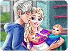 เกมส์เอลซ่าเลี้ยงลูกแฝดแรกเกิด Elsa Mommy Twins Birth Game