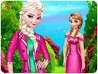 เกมส์แต่งตัวเอลซ่าแอนนาในชุดดอกไม้ Flower Princess Dressup Game