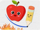 เกมส์ลากเส้นให้ลูกแอปเปิลลงหลุม Fruit Escape Draw Line Game