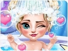 เกมส์อาบน้ำลูกเจ้าหญิงหิมะ Ice Queen Baby Bath