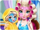 เกมส์แต่งหน้าแม่ลูกเอลซ่าเหมือนจริง Ice Queen Mommy Real Makeover