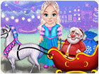เกมส์เอลซ่าตัวน้อยทำความสะอาดรถลากคริสต์มาส Little Elsa Clean Christmas Carriage Game