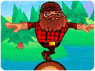 เกมส์วิ่งบนขอนไม้เก็บเหรียญบนน้้ำ Lumber Runner Game