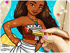 เกมส์ระบายสีโมอาน่าเจ้าหญิงพอลินีเชียและผองเพื่อน Polynesian Princess Coloring Book Game