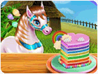 เกมส์ม้าโพนี่ทำเค้กสายรุ้ง Pony Cooking Rainbow Cake Game