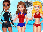 เกมส์แต่งตัวเจ้าหญิง4คนเป็นไลฟ์การ์ดฮอตพิทักษ์หาด Princess Baywatch Game
