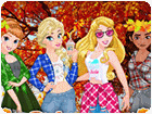 เกมส์แต่งตัวเจ้าหญิง4คนในฤดูใบไม้ร่วง Princess Fall Flannels Game