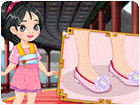 เกมส์ออกแบบรองเท้าให้เจ้าหญิงมู่หลาน Princess Mulan Shoes Designer Game