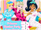 เกมส์เจ้าหญิงเขียนหน้าแกล้งเพื่อน Princess Slumber Party Funny Faces