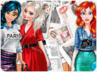 เกมส์แต่งตัวเจ้าหญิง3คนออกไปถ่ายรูป Princess Trend Spotter Game