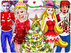 เกมส์เอลซ่ากับราพันเซลจัดปาร์ตี้คริสต์มาส Princesses Christmas Family Date Game
