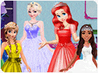 เกมส์แต่งตัวเจ้าหญิง4คนชุดสีสันสดใส Princesses Color Dress Game