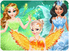 เกมส์แต่งตัวเจ้าหญิง3คนเป็นนางฟ้า Princesses Fairies Dress Game