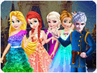 เกมส์แต่งตัวเจ้าหญิง4คนไปปาร์ตี้ดูพลุ Princesses Firework Party Game