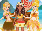เกมส์แต่งตัวเจ้าหญิง3คนติดเกาะ Princesses Island Survive Game