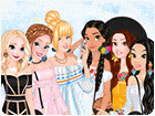 เกมส์แต่งตัวเจ้าหญิง6คนใส่เสื้อเปิดไหล่ Princesses Off shoulder Dresses Game