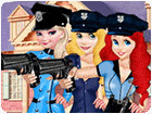 เกมส์เจ้าหญิงดิสนีย์3คนเป็นตำรวจ Princesses Police Day Game