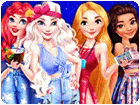 เกมส์แต่งตัวเจ้าหญิง4คนไปปาร์ตี้ตอนกลางคืน Princesses Starry Night Game