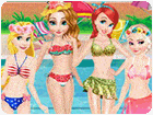 เกมส์แต่งตัวเจ้าหญิง4คนประกวดชุดว่ายน้ำ Princesses Summer Swimming Competition Game