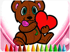 เกมส์ระบายสีรูปสัตว์น่ารักวันวาเลนไทน์ Animals Valentine Coloring Game