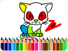เกมส์ระบายสีรูปน้องแมวน่ารัก BTS Cat Coloring Game