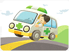 เกมส์จิ๊กซอว์รถการ์ตูนฉุกเฉิน Cartoon Ambulance Slide Game