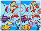 เกมส์จับผิดภาพรูปปลาน้อยน่ารัก5จุด Fish Differences Game