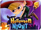 เกมส์แม่มดน้อยขี่ไม้กวาดผจญภัยยิงฟักทอง Halloween Night Game
