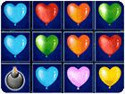 เกมส์จับคู่ลูกโป่งหัวใจ Heart Balloons Block Collapse Game